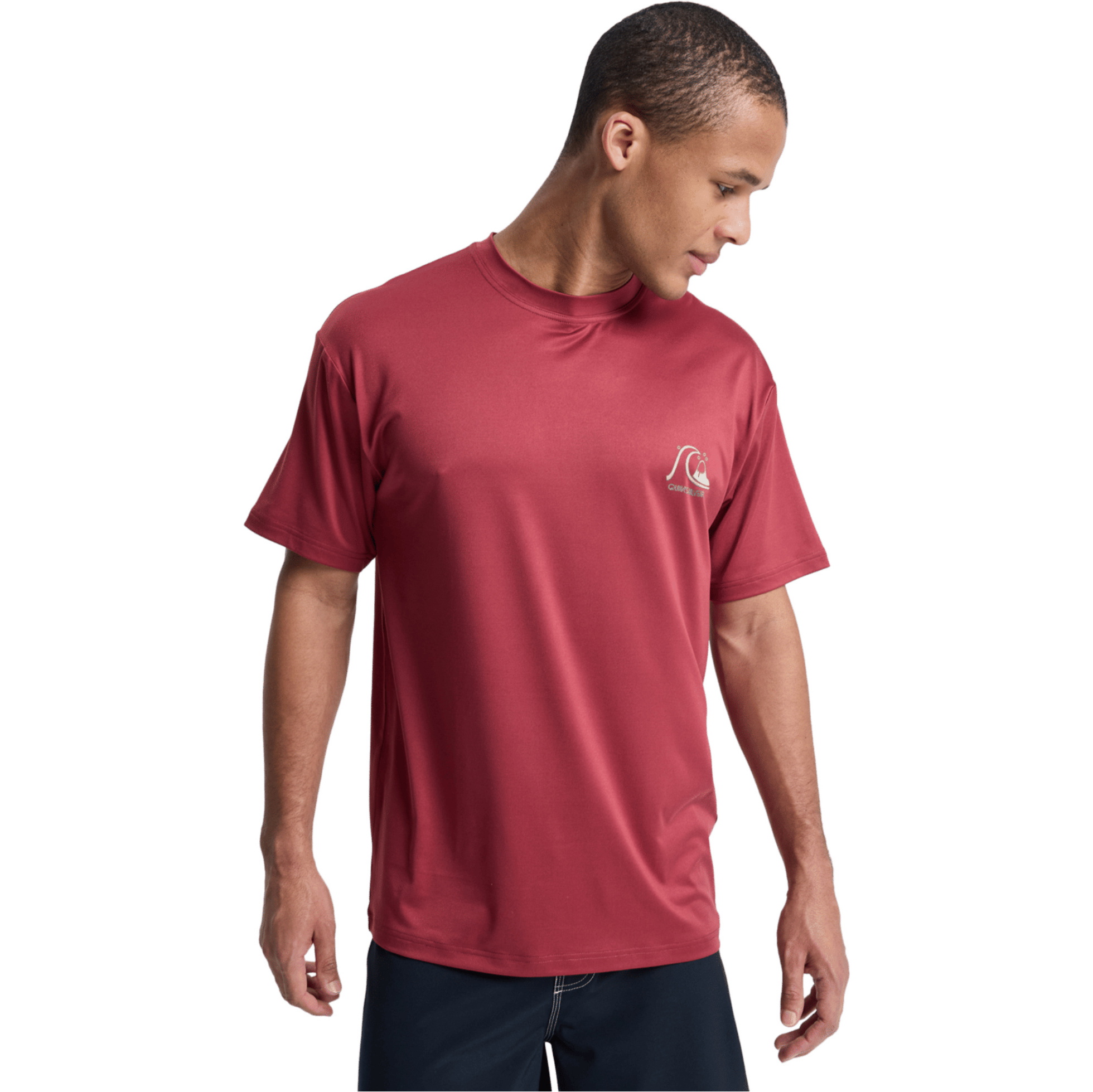 2026 Quiksilver Mens DNA Surf Tee Short Sleeve Rash Vest AQYWR03138 - Burnt Russet